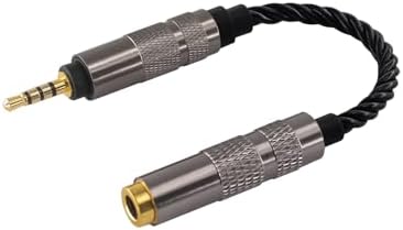 Headphone Adapter 2.5mm Male to 4.4mm Female Adapter for 4.4mm Cable Connected to Balanced 2.5mm Player Device High Stereo Audio Converter OFC Cable with Gold-Plated Plug 6 inch Length Extension Cord