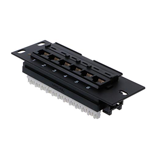 siwetg 6 poorten CAT5 CAT5E patchpaneel RJ45 netwerk wandmontage beugel voor rack montage - Image 3