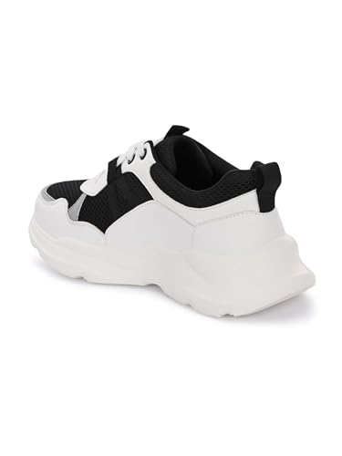 Image of Centrino Women Chunky Sneaker | Cushioned Insole for Comfort | Stylish Lace-Up Design | Perfect for Casual Shoe for Girls (A6845)