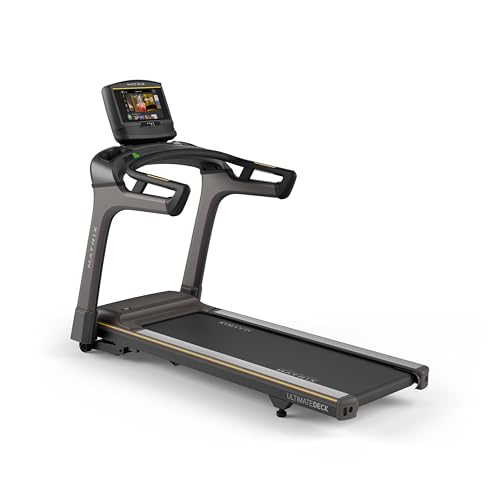 Image of Matrix Fitness T50 Treadmill with XER | 10 inch Touchscreen (WiFi+BT) | Club-Quality Treadmill for Running, 5K & Marathon | Heavy-Duty Frame, Extra-Thick 20 inchx60 inch Deck, Industrial Cushioning