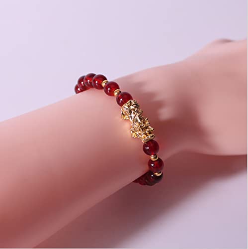Zmanyijew 8 Pack Feng Shui Bracelets Pixiu Fortune Beaded Bracelet Fashion Colorful Men Women Good Luck Bracelets (8Pcs, Alloy) #TOP3