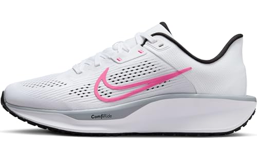 Nike Quest 6 Women's Road Running Shoes (FD6034-102, White/Pinksicle/Wolf Grey/Black) Size 7.5