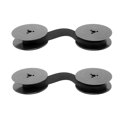 Cinta Máquina de Escribir GR-4 Compatible con Olivetti, 2 Pcs Negro Recambio Máquina Escribir Olivetti, Cintas de Nailon 8m, Cinta Universal para Máquinas de Escribir Clásicas