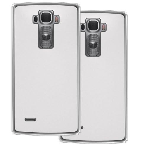 UOGNADGD 2-Pack TPU Case Compatible with LG G Flex 2 Phone Cover - Shockproof Flexible Protective Accessories with Precise Cutouts (White+White)