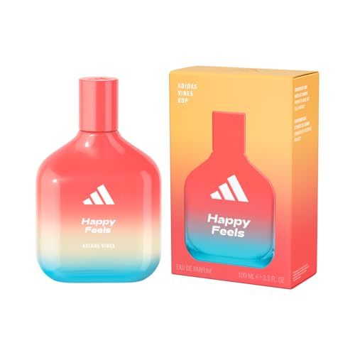 adidas Vibes Happy Feels Eau de Parfum, fröhlicher, stimmungsaufhellender Unisex-Duft mit blumig-frischen Noten und natürlichen ätherischen… – Ansicht 1
