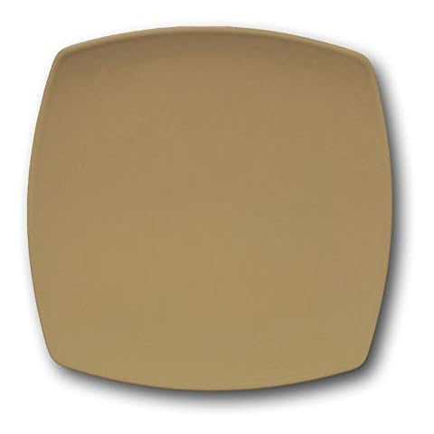 Juego de 6 platos llanos cuadrados marrón Cover