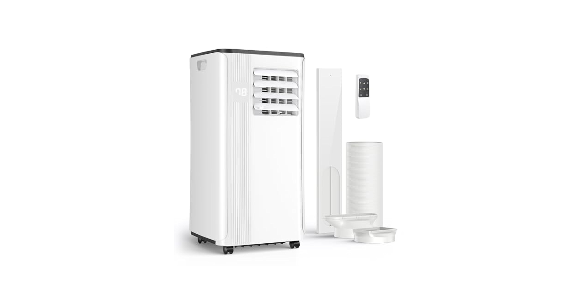 Amazon | 9000 BTU 3-in-1 ポータブルエアコン - 急速冷却、除湿