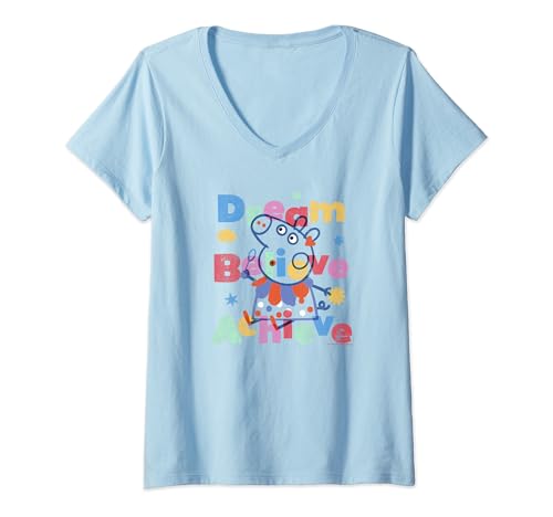 T-shirt Peppa Pig confortable à col V vêtement enfant facile à enfiler