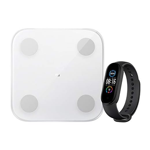 Xiaomi Unisex – Vuxen Smart Band 5 Mi Body Composition Scale 2 Fitness & Aktivitetsspårare, svart, One Size
