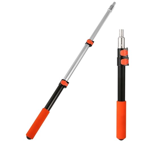 TEPUHUI 1.43 FT Telescoping Pole Paint Roller Extension Handle with Threaded Metal Tip for Indoor Painting Dusting & Window Cleaning