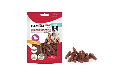 Camon Bocconcini per cani all'anatra Barbecue Grill - 80g - Senza glutine e additivi
