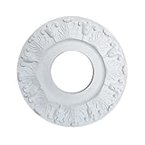 NICENEEDED PU Deckenmedaillon 10 Zoll Außendurchmesser X 4 Zoll Innendurchmesser Vintage PU Deckenmedaillon Mit Geschnitzter