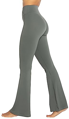 Image of Sunzel Flare Leggings, Crossover Yoga Pants with Tummy Control, High-Waisted and Wide Leg
