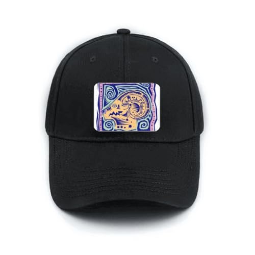 Casquette Mexicon Gravure Capricorne Noire aux Finitions Soignées