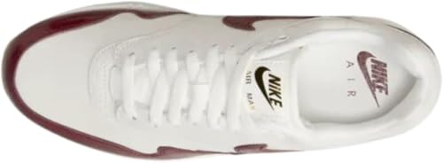 Image of Nike Air Max 1 LX Women's Shoes, Sail /Sail /Gum Light Brown /Team Red, Size 10