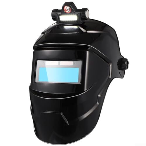 Auto Darkening Welder Helmet, Welding Helmet with Headlight, Solar Welding Helmet with 10 Lenses for Welding (Color Models)