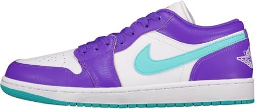 Tênis masculino Air Jordan 1 Low, Cone roxo psíquico/Hyper Jade