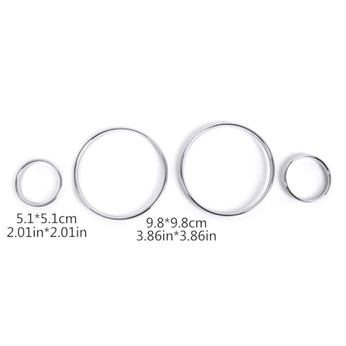 Anillos de velocímetro en acabado plata cromada para marcos E39 E38 E53 3