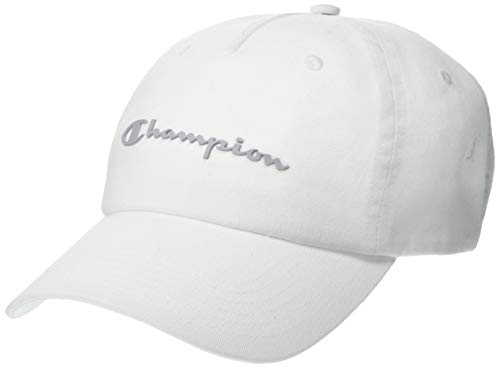 Champion unisex adult Dad Adjustable Cap, White, One Size US