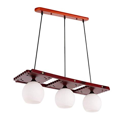 Lustre de restaurant Woody en bois massif avec éclairage LED réglable pour table de salon