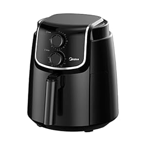 Midea MF-TN40D2 Airfryer XL, heteluchtfriteuse 4 liter, Dual Cyclone technologie, 90% minder vet, heteluchtfriteuse 1500 W, timer van 60 minuten, temperatuurregeling 200 °C, automatische