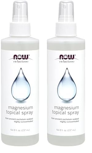 NOW Solutions, Magnesium Topical Spray, from The Ancient Zechstein Seabed, Highly Concentrated, 8 Fl Oz (Pack of 2)