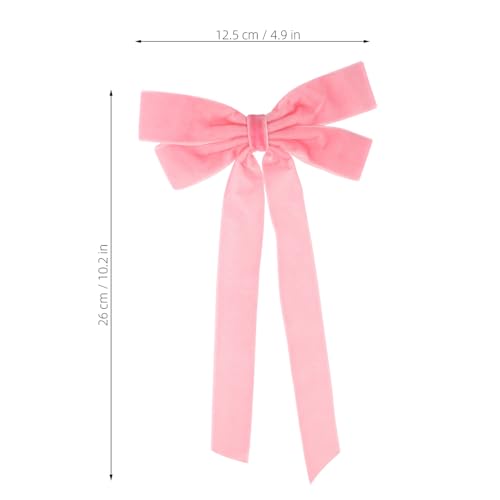 Lazos de Terciopelo Rosa Housoutil x12 para Árbol de Navidad 3