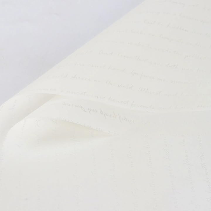 Image of Oasis 20 Sheets Korean Style Transparent Waterproof Premium Bouquet Wrapping Sheet (58 cm x 58 cm) | White Calligraphic Strokes Design Flower Wrapping Sheet | Elegant Packaging for Bouquets Gift Wrapping and More