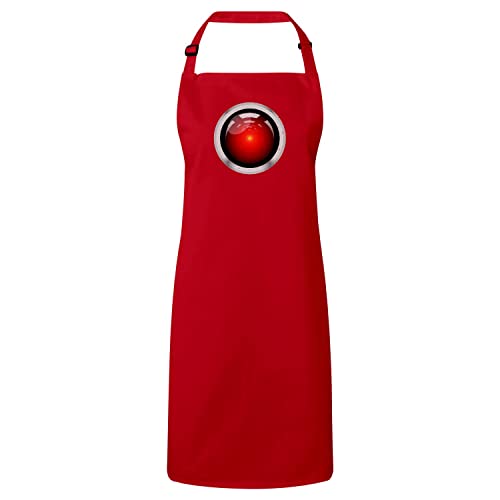 Tablier cuisine HAL 9000 rouge de qualité supérieure univers de science-fiction