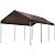 Shintenchi Heavy-Duty Carport Canopy Shintenchi – 12x20 FT with Side Doors & Roll-Up Windows for Trucks, Cars, and Motorcycles – Khaki