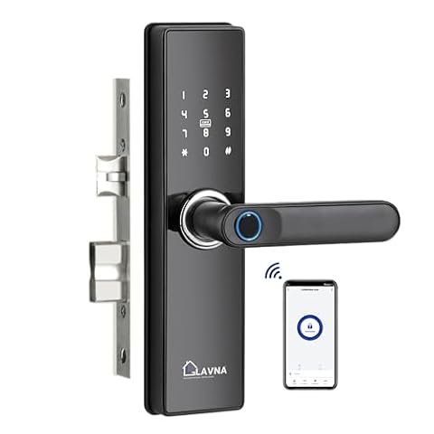 LAVNA Smart Wi-Fi Door Lock 7 Way Unlock Fingerprint, Mobile App
