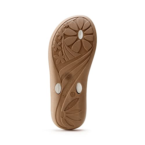 Image of OKABASHI Women's Baha Flip Flop | Contoured Footbed w /Arch Support for All-Day Comfort | Slip-Resistant & Waterproof | Sustainably Made in The USA