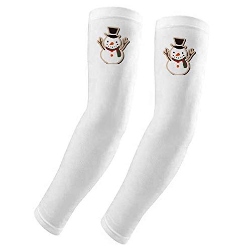 Manchons de gants de Noël bonhomme de neige anti UV pour peau sensible