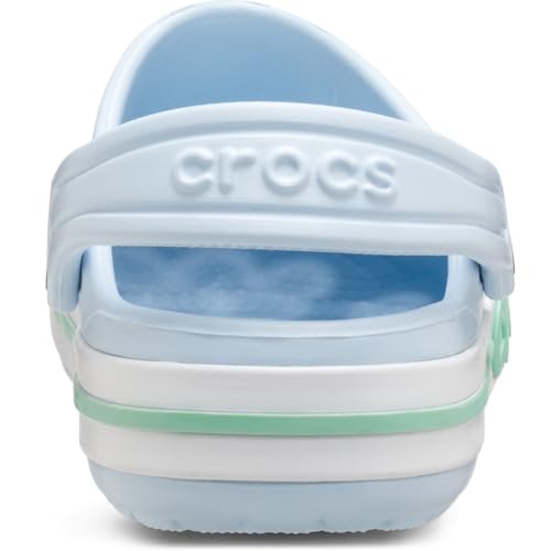 Image of Crocs Kids' Bayaband Clogs, Mineral Blue /Pistachio, 1 Little Kid