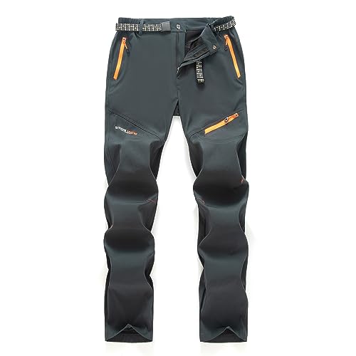 SUKUTU Pantalones de Trekking para Hombre Ligeros y Transpirables de Secado rápido para Exteriores