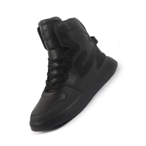 Image of FAUSTO Men's High Top Chunky Classic Lace Up Sneakers|High Ankle Sneakers with Memory Cushion|Lightweight All Day Sneakers