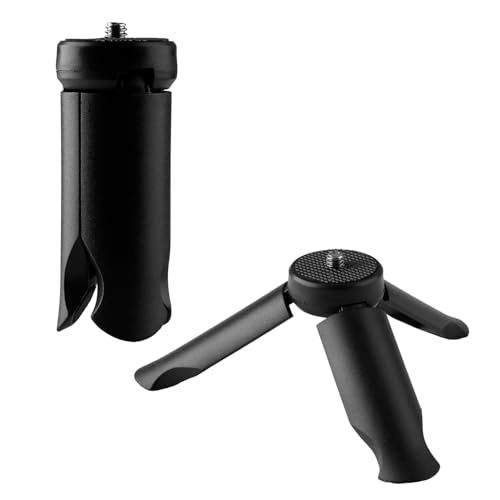 Tabanzhe Mini Tripod Desktop Tripod Stand for Pocket 3 & 2 Camera Portable Small Tabletop Mount with 1/4 Screw Hole for Selfie Stick DLSR Digital Cameras Black