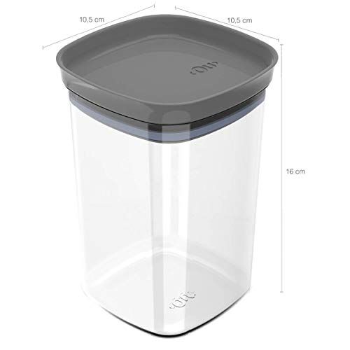 Kit Potes Herméticos 0.45L 1L e 1.5L com Tampa para Alimentos Chumbo, Block, OU