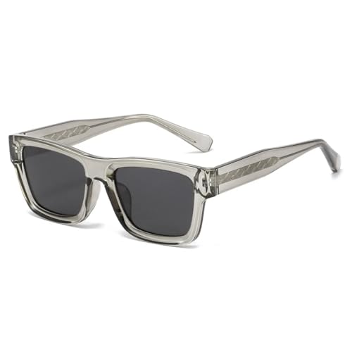 Lunettes de soleil carrées anti-serrement à charnière flexible