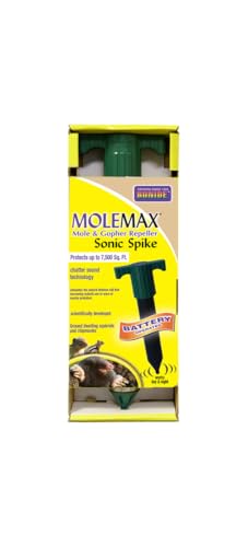 Bonide MoleMax Mole & Gopher Repeller Battery-Powered Sonic Spike