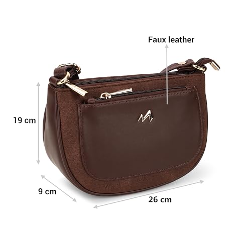 Metro brown suede sling bag – image 3