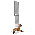 Neuradical Large Dog Door for Sliding Glass Door, Aluminum Alloy Sliding Door Dog Door Insert for Patio Pets Door with Lockable Panel Magnetic Closure Ideal for Large Dogs Cats