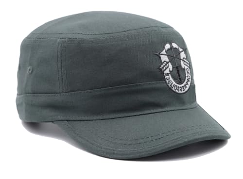 Image of JAZAA Army Cap Short Brim Breathable Military Cap Adjustable Classic Baseball Cap