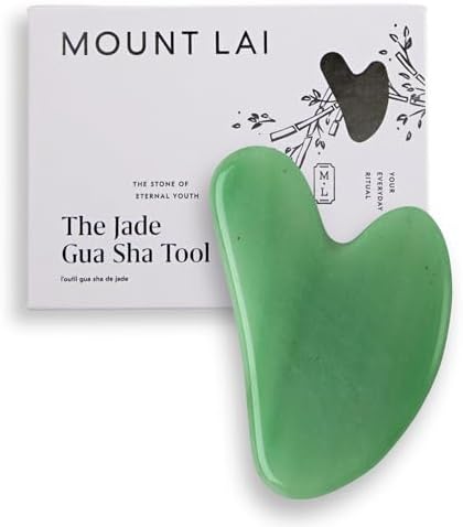 Mount Lai - The Jade Gua Sha Facial Lifting Tool | Face Sculpting Tool for Skin Care | Guasha Tool for Face and Body | Facial Massage Tools to Relieve Muscle Tension and Reduce Puffiness