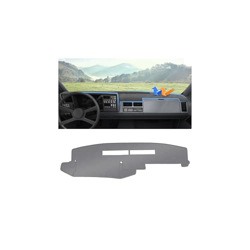 Image of Autorder Gray Dashboard Cover Mat for 1988-1994 Chevy Chevrolet Silverado /GMC Sierra C /K 1500 2500 3500 Pickup Truck /1992-1994 GMC Yukon /Chevy Blazer Suburban Accessories Dash Cover Polyester Dash Mat