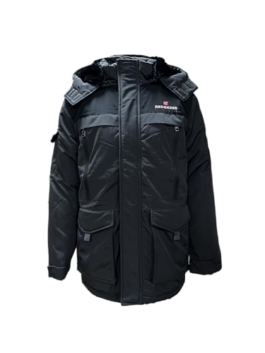 REDSKINS JUNIOR Parka Polaire Manteau Thermique Vêtement Chaud Doudoune Impermeable Veste Enfant Garçon Fille Modèle 2026 Gris Taille 10 Ans