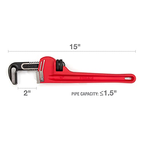 Image of Steelman 60882 14-Inch Heavy-Duty Cast Iron Straight Handle Pipe Wrench