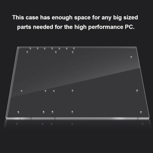 Chasis abierto ATX para pruebas de PC, base DIY para overclocking y gaming, marco transparente de acrílico de 4 mm para motherboard ATX miniatura 3