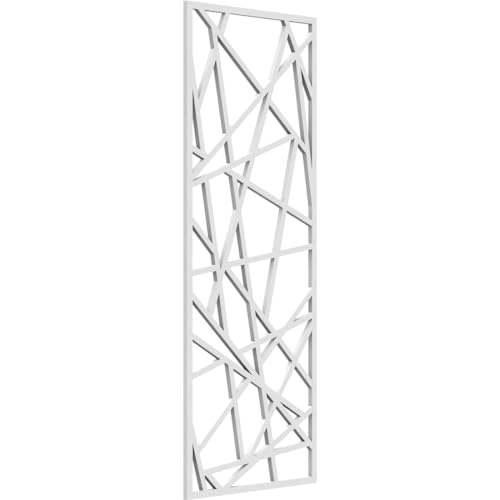 Image of 13 3 /8 inchW x 34 3 /8 inchH x 3 /8 inchT Conway Decorative Fretwork Wall Panels in Architectural Grade PVC