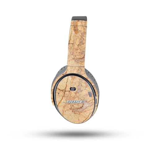 Image of MightySkins Glossy Glitter Skin Compatible with Bose QuietComfort 35 II Headphones - Amber Marble | Protective, Durable High-Gloss Glitter Finish | Easy to Apply